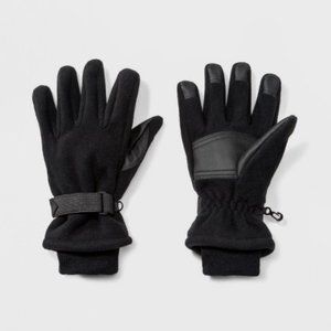 Men's Black Wind Proof Fleece Gloves